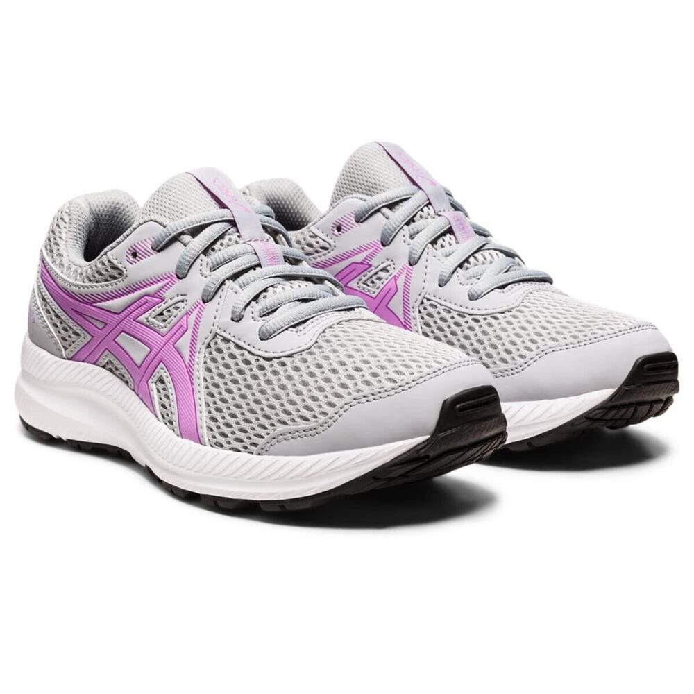 ASICS Girl's Contend 7 GS (Little Kid/Big Kid) Piedmont Grey/Lavender Glow 5.5 B